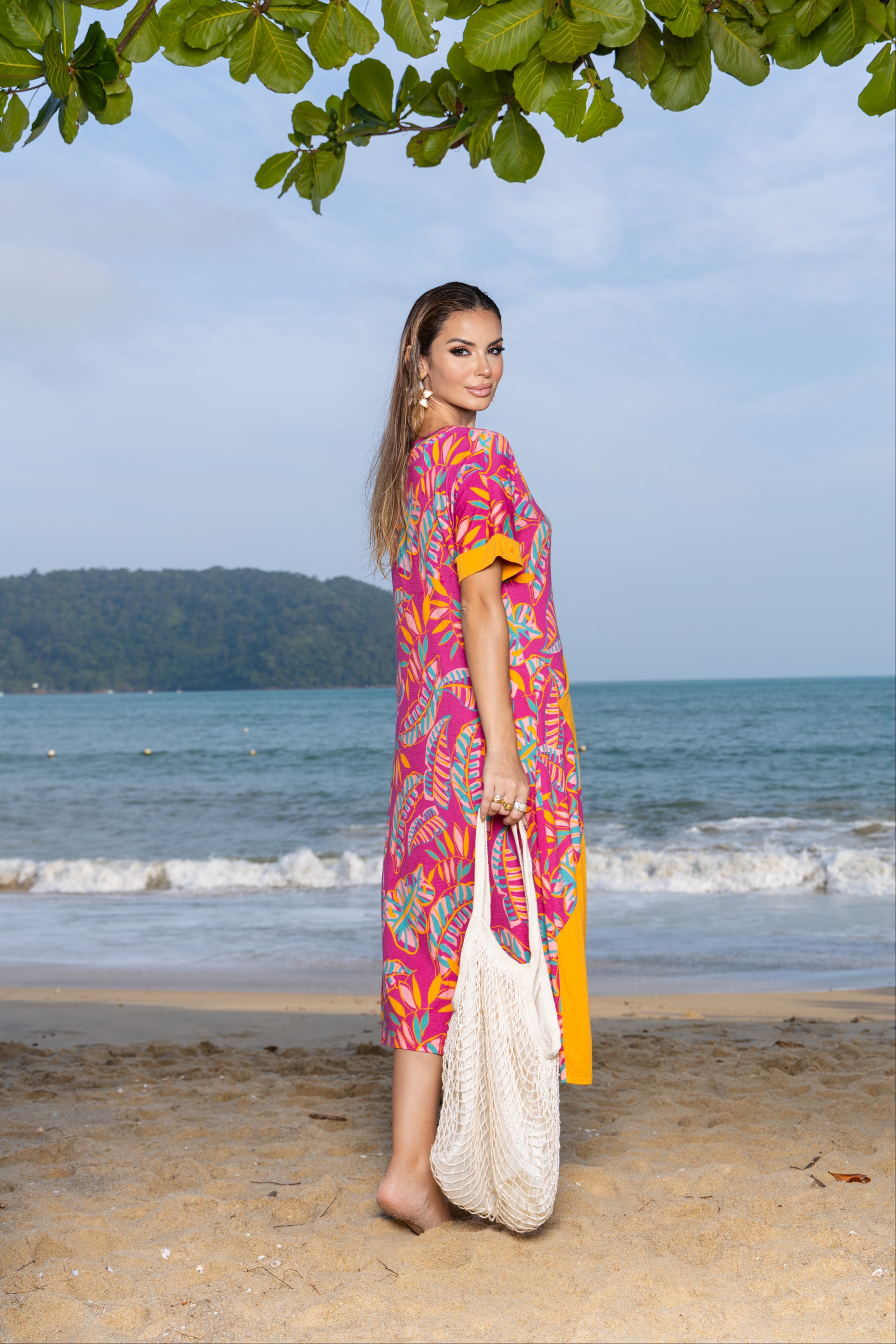 Vestido Longo Soltinho Estampado - Malha Premium