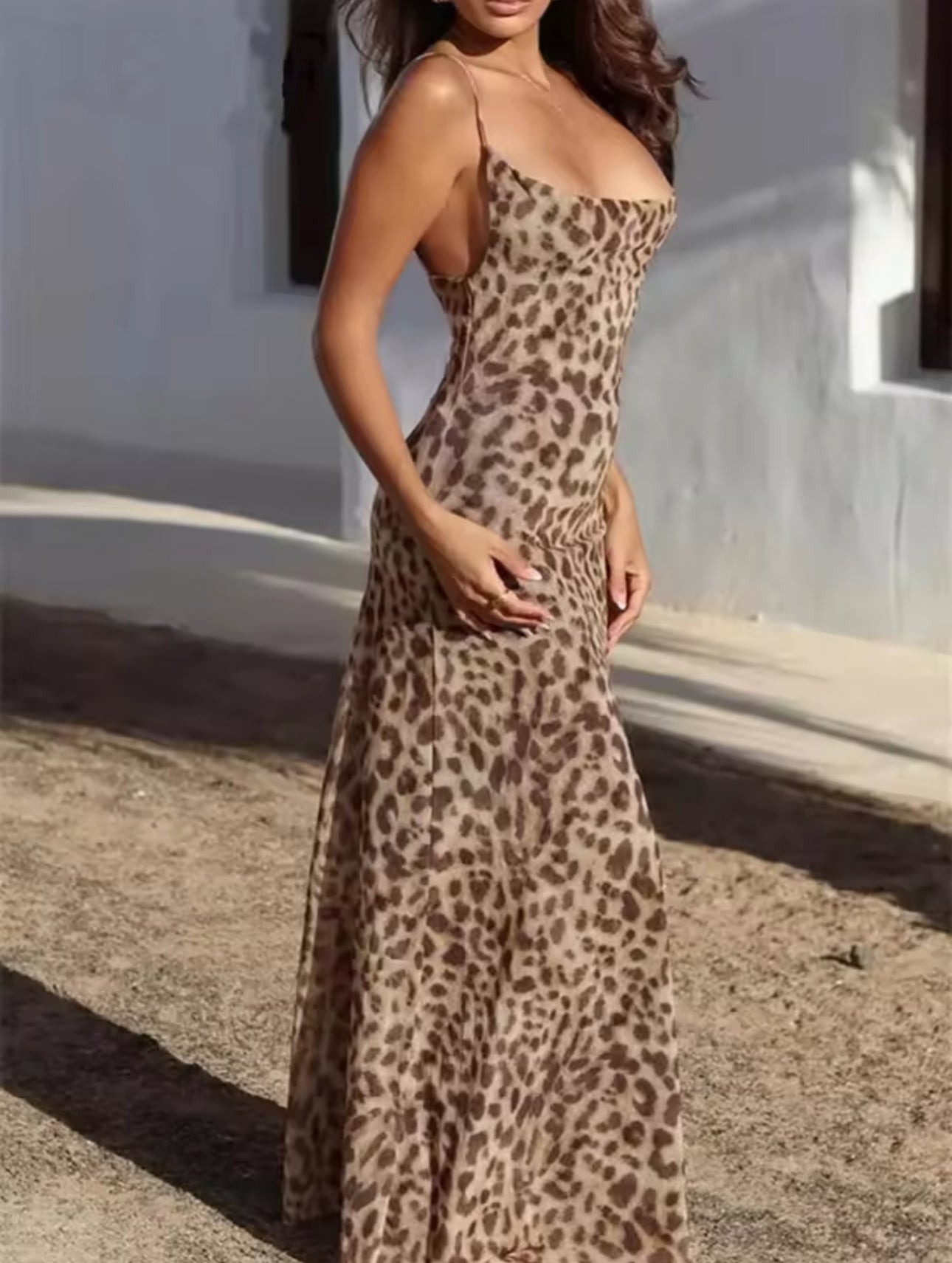 Vestido Longo Estampa Onça-Isa
