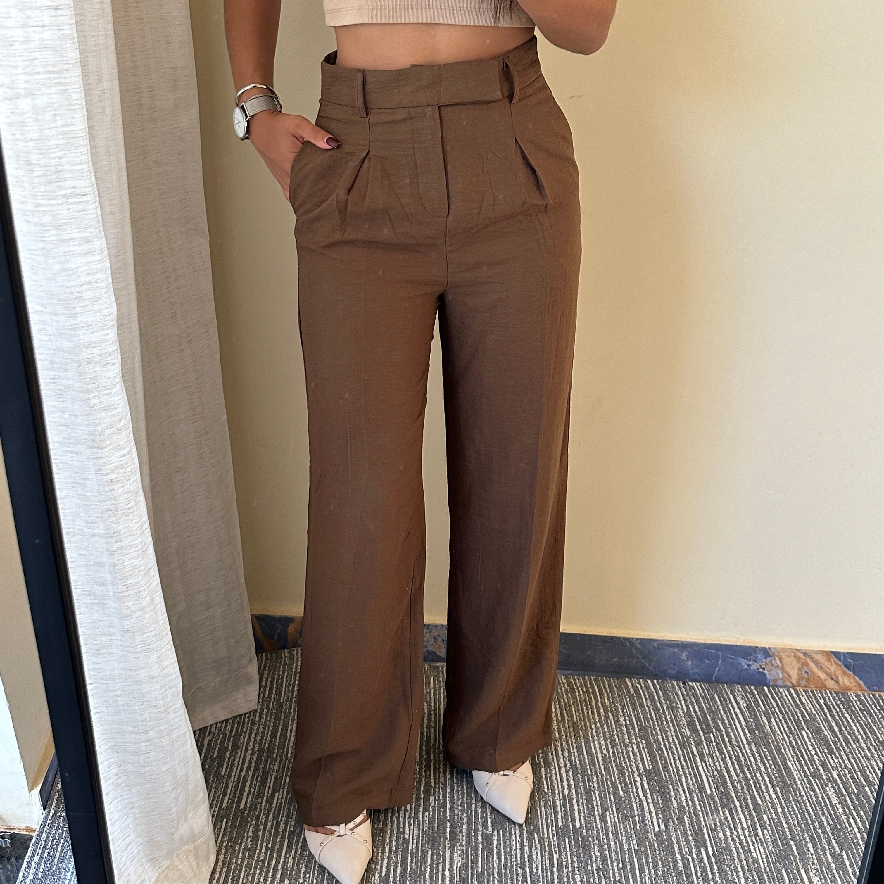 Calça Usy alfaiataria Mel