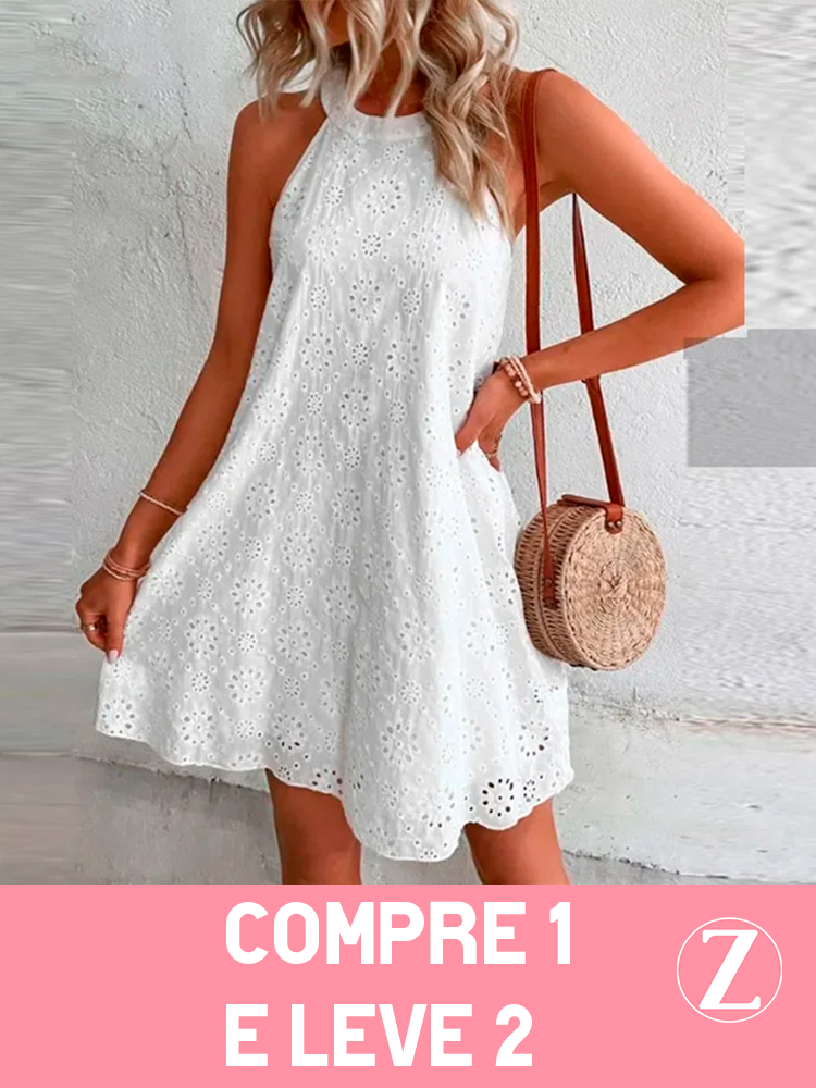 COMPRE 1 LEVE 2 - Vestido Curto Soltinho Laise Feminino sem Manga