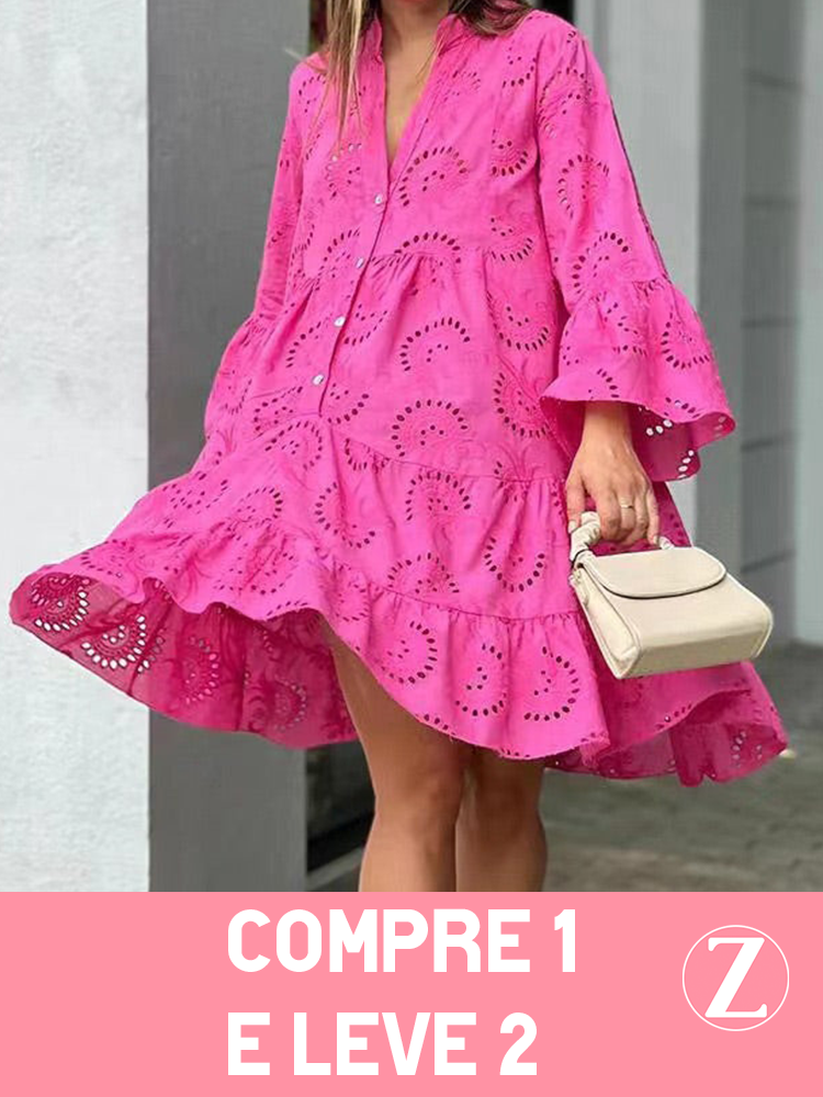 COMPRE 1 LEVE 2 - Vestido Curto Laise Soltinho Feminino