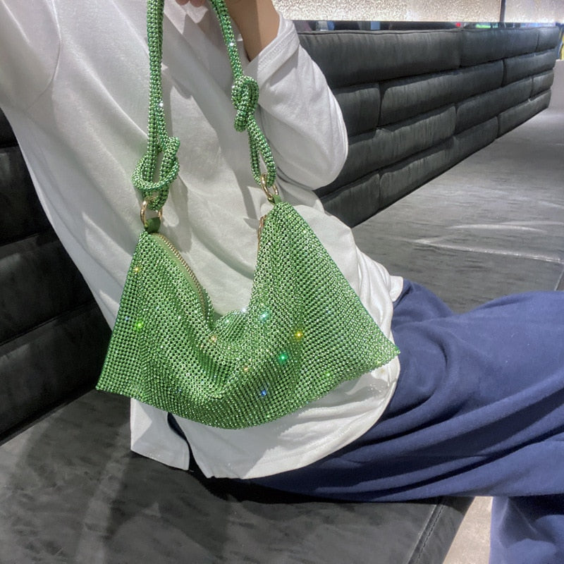 Bolsa-de-Mao-Strass-Feminina-Verde