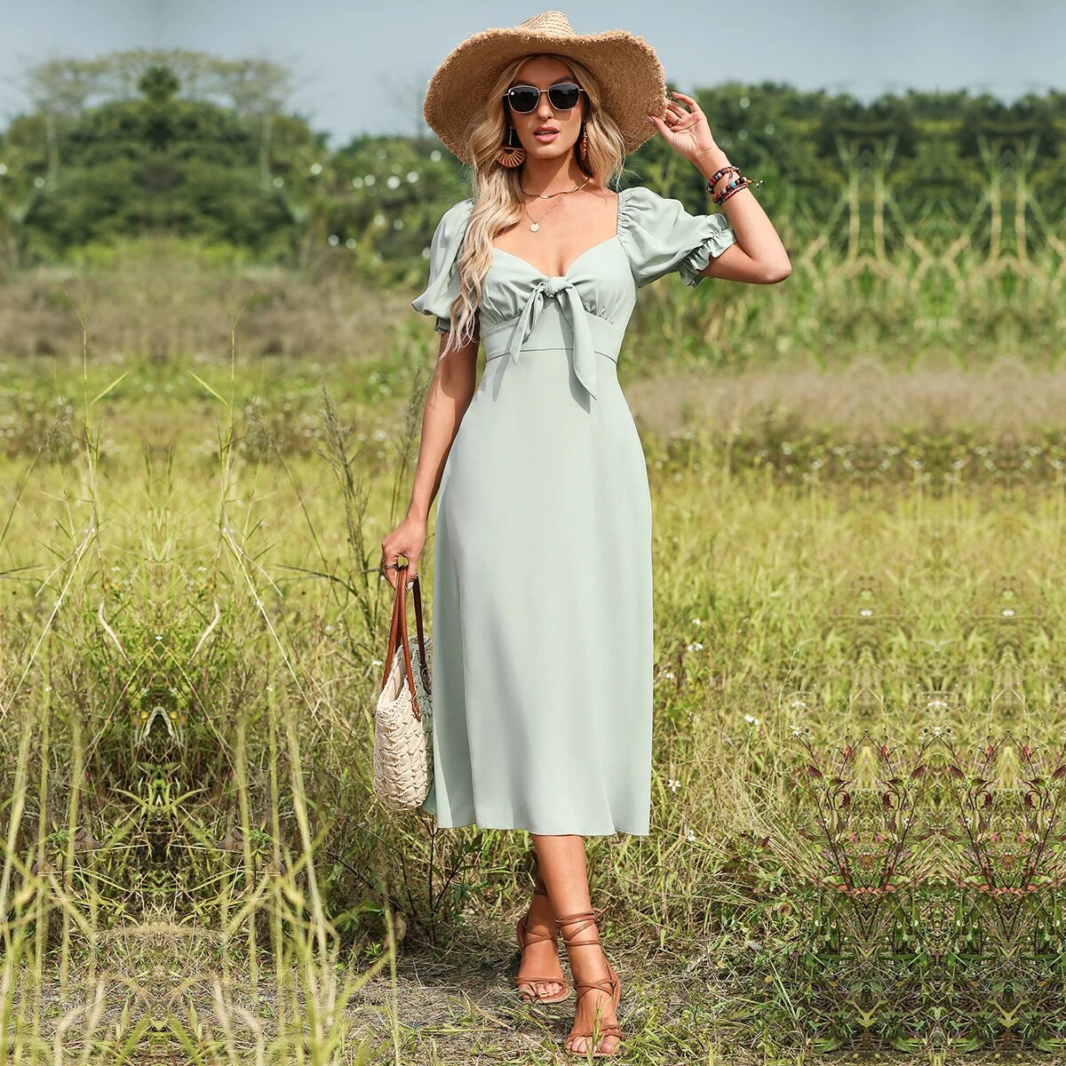 Vestido Soltinho Monocromático Veraneio