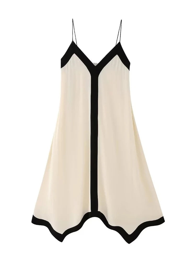 Vestido Verônica Alças Finas e Decote V em 2 Cores Black Friday