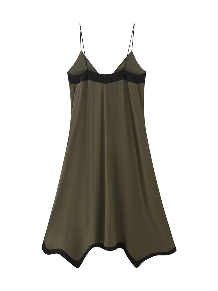 Vestido Verônica Alças Finas e Decote V em 2 Cores Black Friday