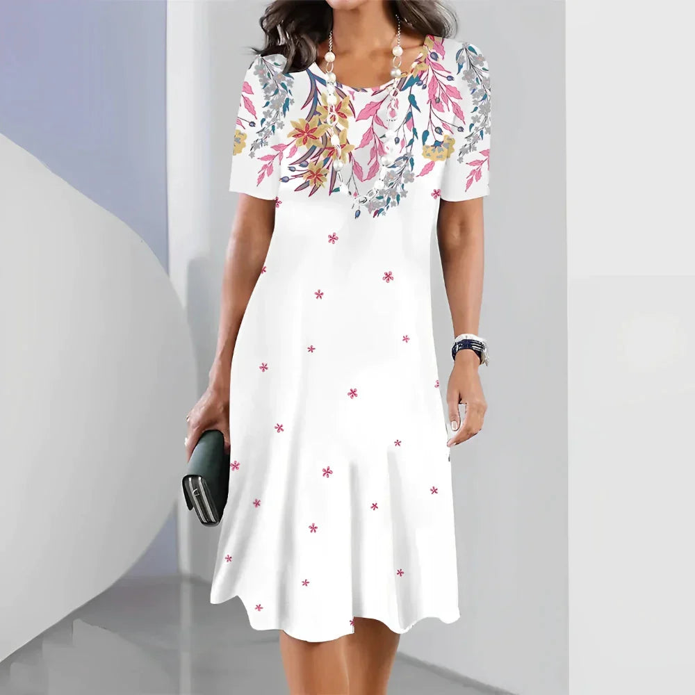 COMPRE 1 LEVE 2 - Vestido Soltinho Midi Flora