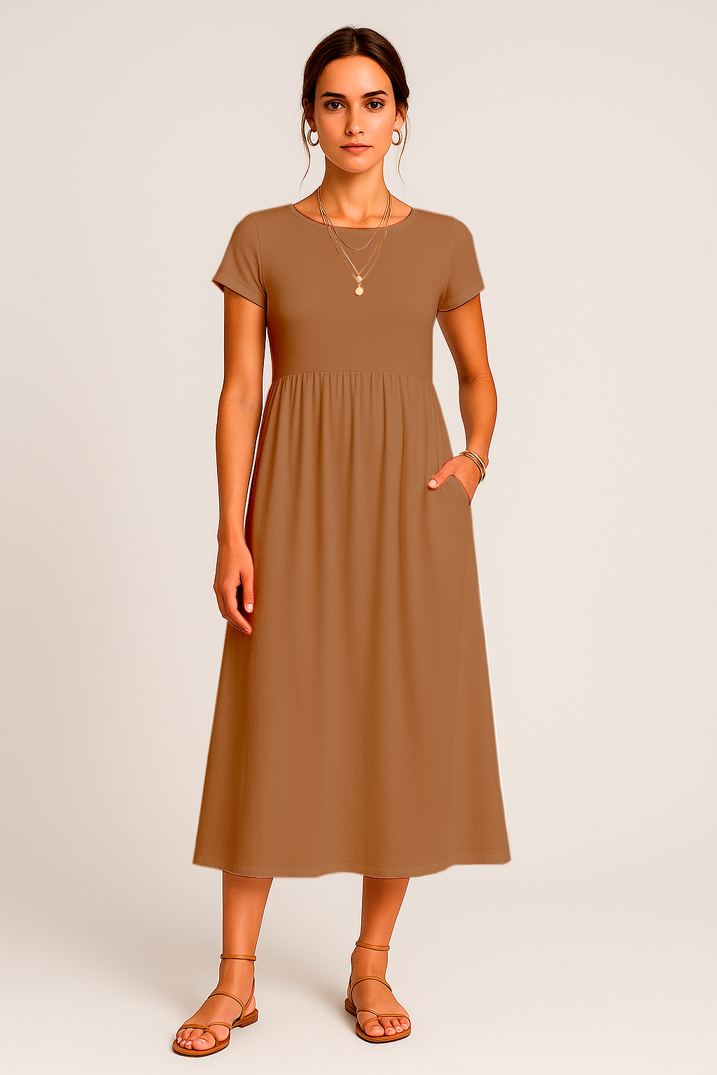 Vestido Alice  Midi e Manga Curta Black Friday