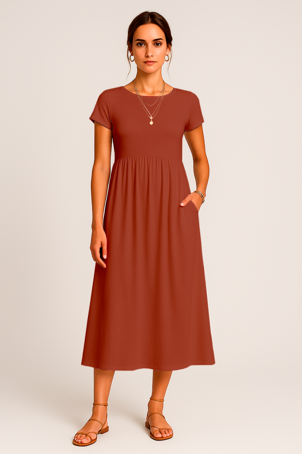 Vestido Alice  Midi e Manga Curta Black Friday