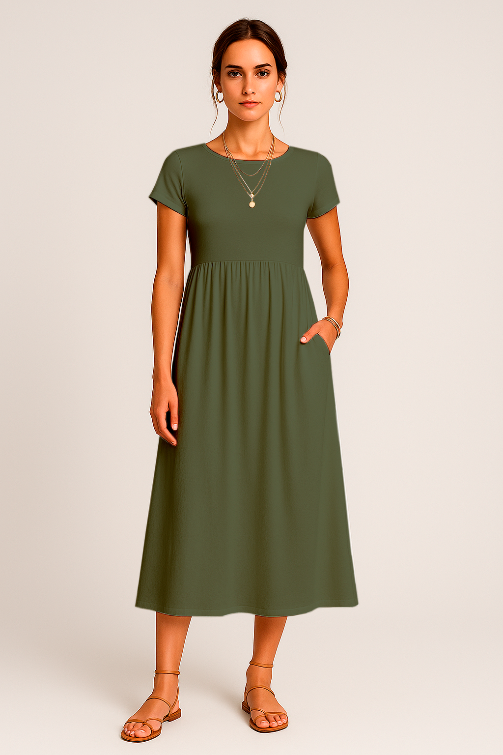 Vestido Alice  Midi e Manga Curta Black Friday