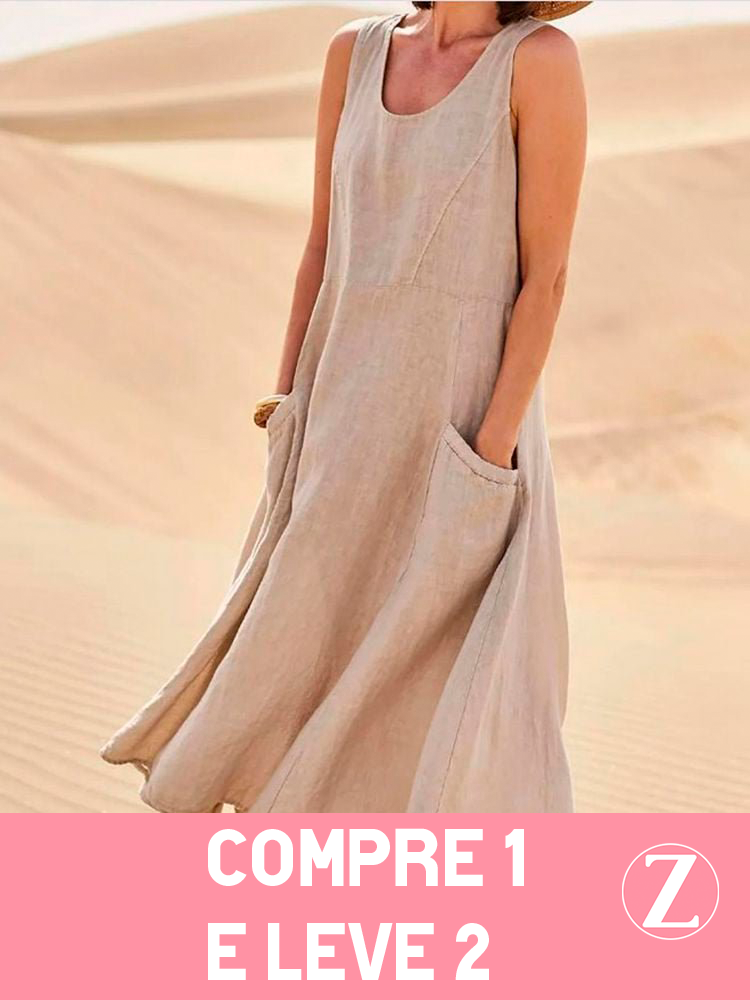 COMPRE 1 LEVE 2 - Vestido Soltinho com Bolsos